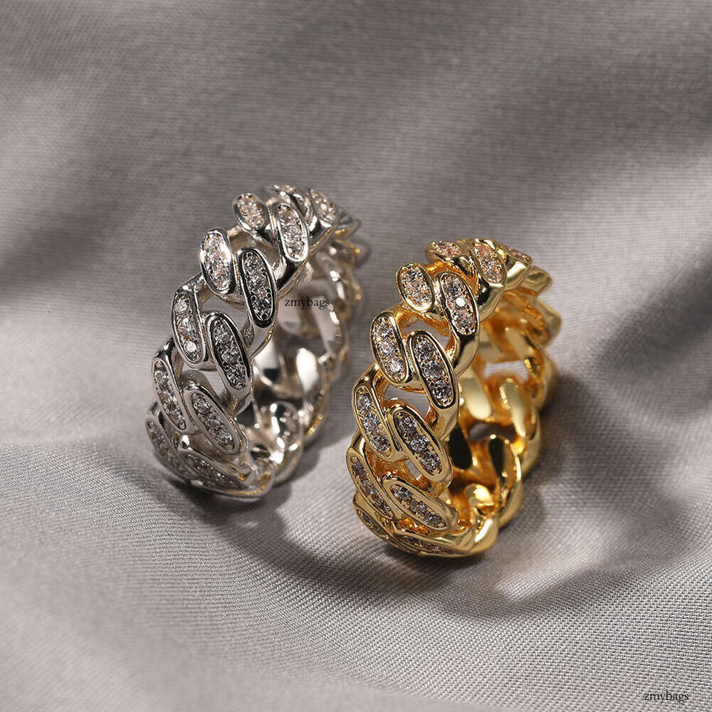 Hip Hop Boy Hot Selling Ins Real Platinum Plated Cuban Fashion Men's Light Luxury Ring