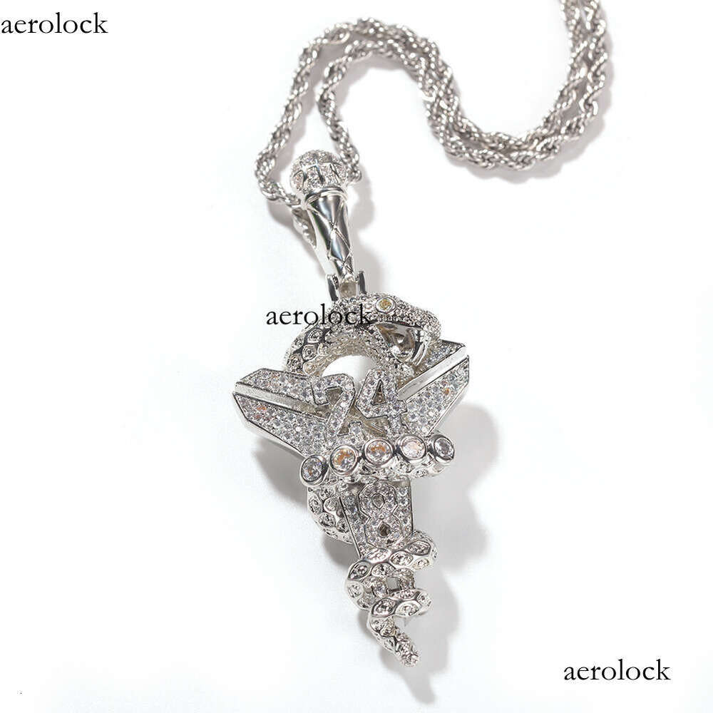 Hip Hop New Black Mamba Cross Pendant Necklace Trendy Men's Basketball Fan Versatile Accessories Jewelry