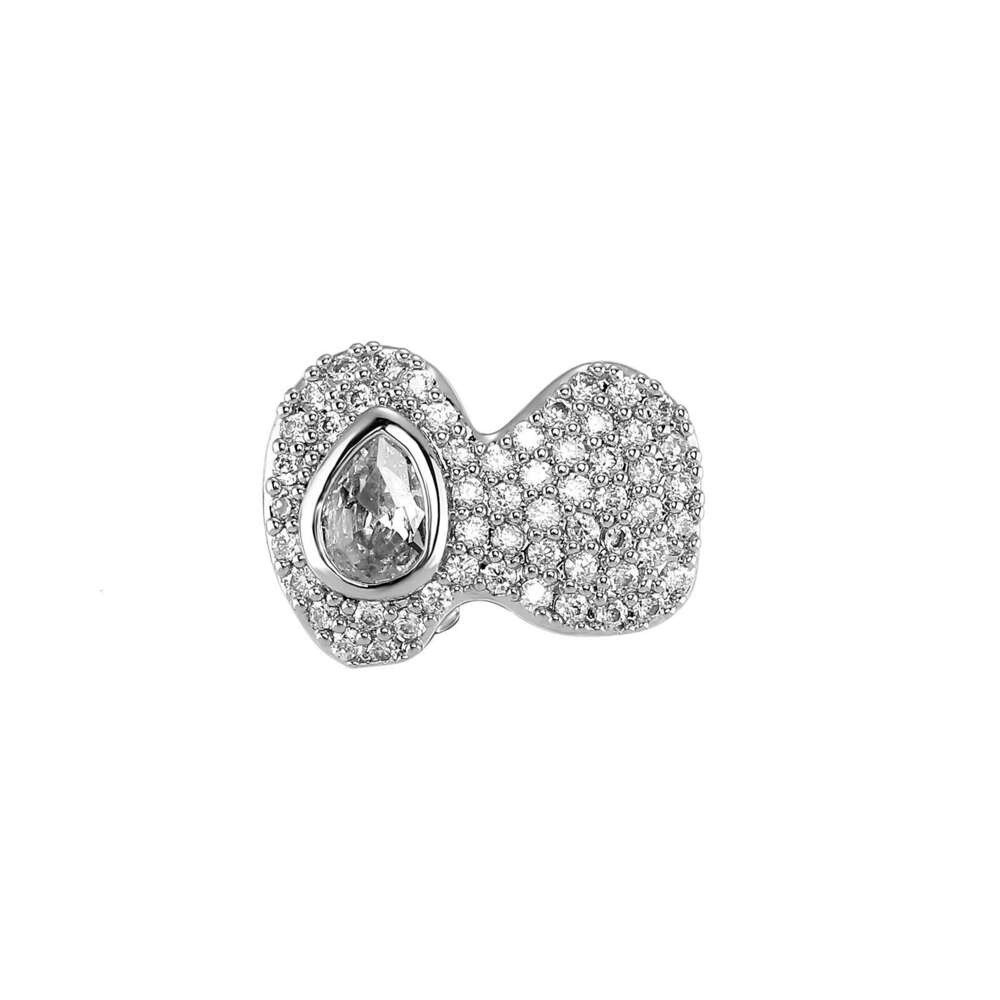 Full Dia Water Drop Large Zircon Trendy Jewelry Grillz Hip Hop Teeth Set Christmas Accessories