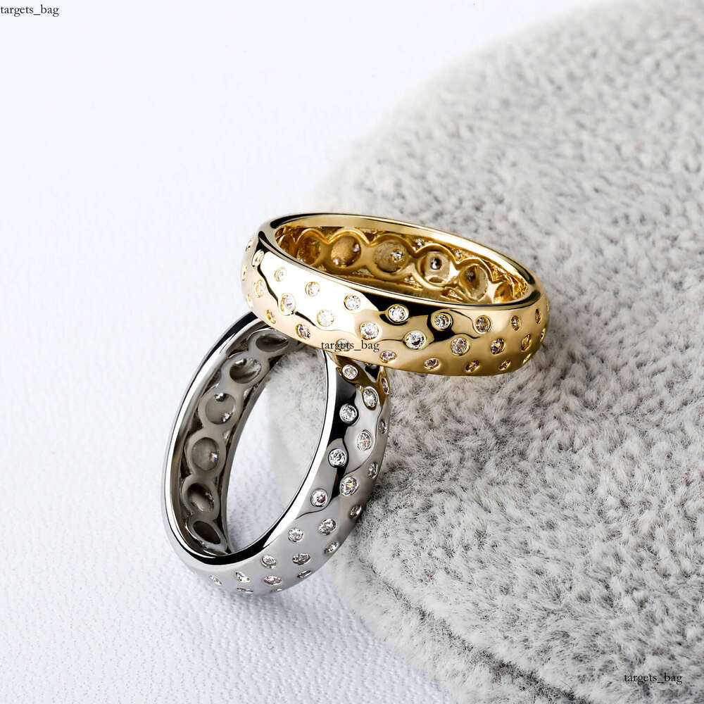 Elegant and Unique High-End Starry Sky Zircon Simple Fashion Diamond-Studded Ring from Jinao Jewelry Factory