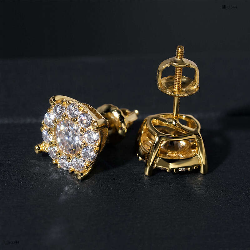 ICED OUT Classic Versatile Moissanite Stud EarringIced Out VVS Full Dia Exclusive Wuzhou