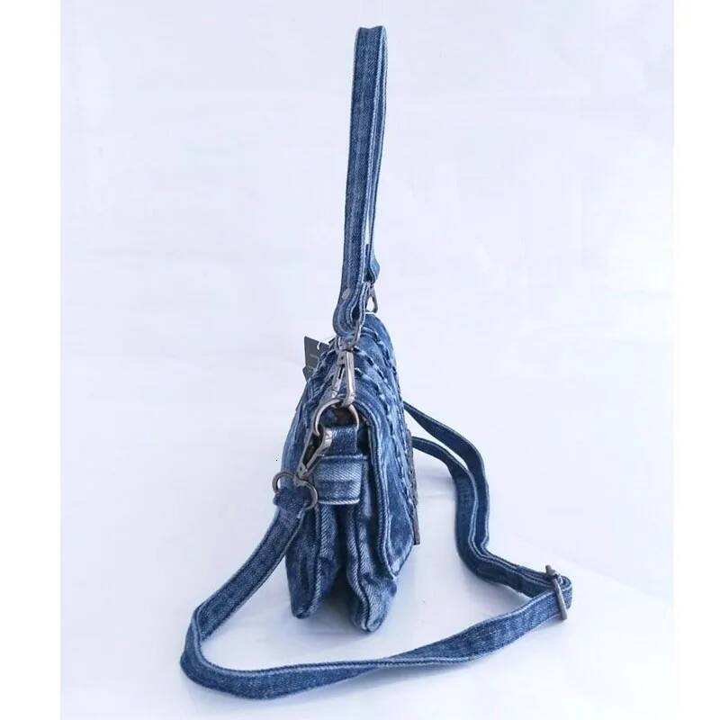iPinee brand new retro women messenger bags shoulder high quality Denim tote bag small clutch handbags