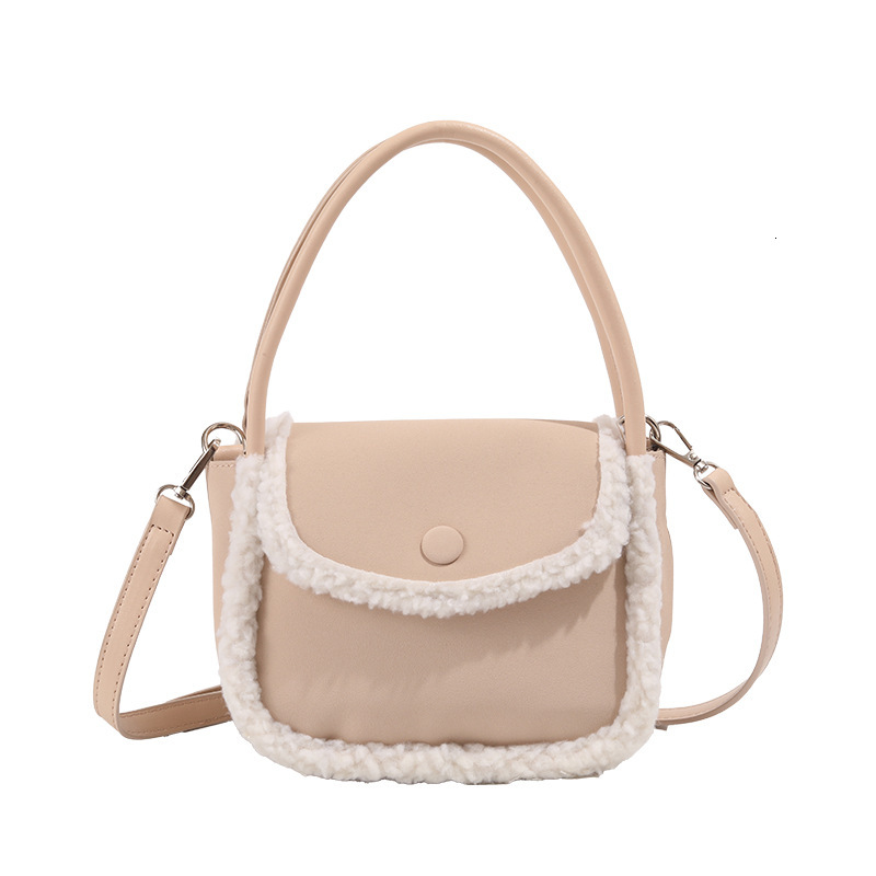 2025 New Fashion Plush Handbag Small Square Fluffy Shoulder Crossbody Bag ddmymoon
