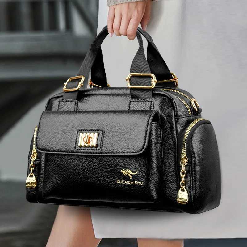 Luxury Designer Purse and Handbag Fashion High Quality Womens Shoulder Bag Large Capacity Soft Leather Locomotive Crossbody Bag Z250809
