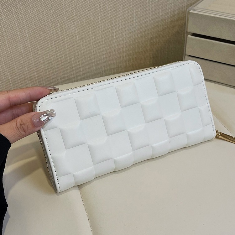 Wallet Women 2025 New Plaid Zipper Long Coin Purse Large Capacity Designer Bag Simple Clutch Cross-border Luxury Bag Card Holder