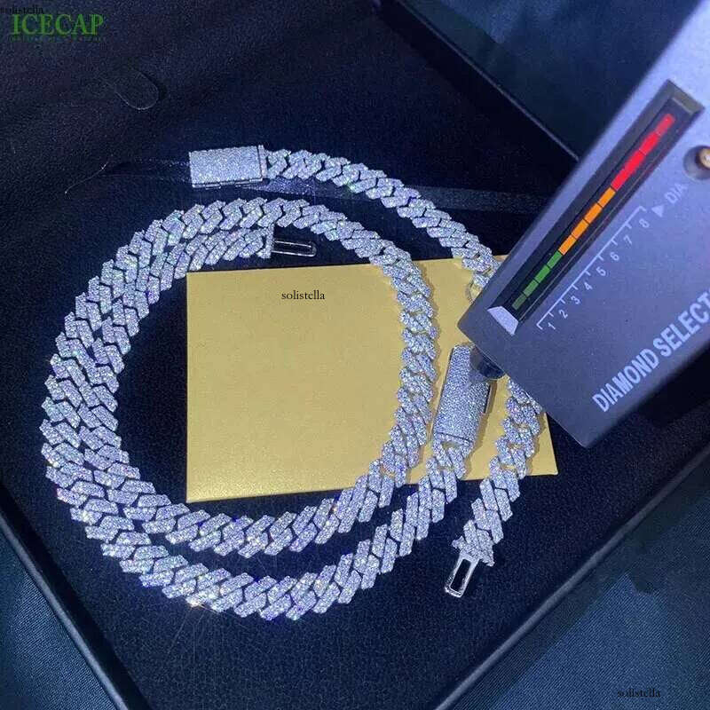 Fashion 2023 Sell Jewelry Ice Out Vvs Dia Hip Hop Link S Sterling Sier Moissanite Cuban Chain Necklace