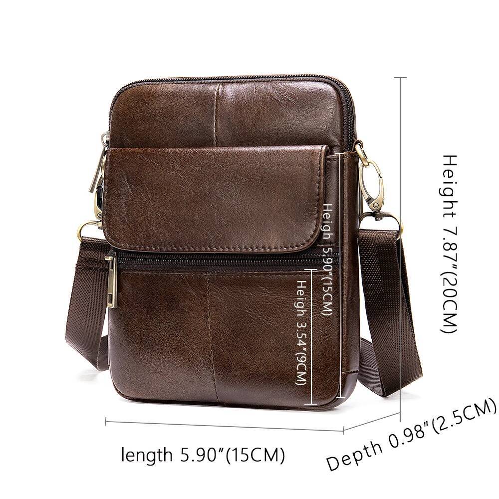 Luufan 2020 New Fashion Genuine Leather Shoulder for man Small Messenger Bags Mini Travel Crossbody Men Flap Bag Male