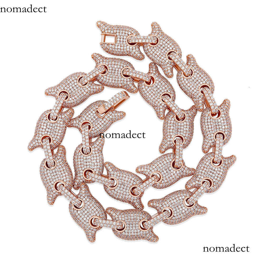 ins10mm Miami Cuban Hip Hop Full Moissanite chain Men's Pig Nose Necklace