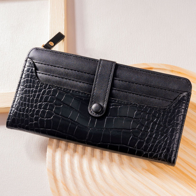 New Korean Style Luxury Bag Women's Wallet Long Fashion Clutch Alligator Pattern Zipper Buckle Creative Light Luxury Wallet For Women