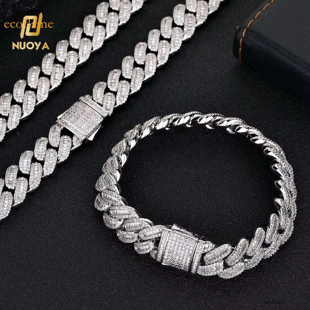 Hip Hop Jewelry Gold Plated Iced Out Chain Micro Pave Shiny Dia Cuban Link Bracelet for Women
