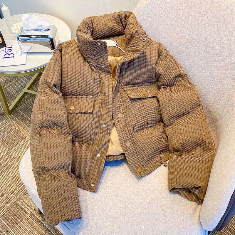 Women's Clothing Winter down short Korean version thickened high end casual cotton jacket small person loose coat trendy