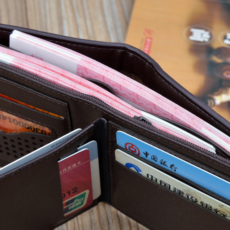 New Men's Wallet Short Style For Men, Designer Bag Fashionable Plaid Horizontal Soft Leather Luxury Bag Wallet With Large Capacity And Multiple C