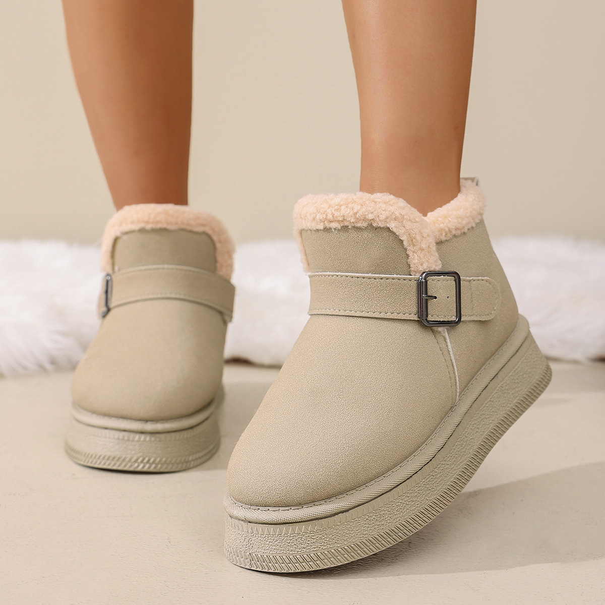 new Free delivery designer woman boots Cotton boots with fleece short tube snow boots for warmth cotton shoes