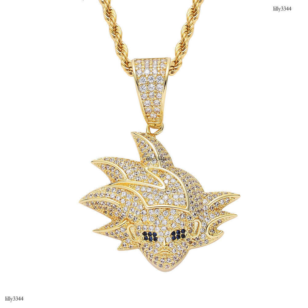 Hip Hop Accessories Super Saiyan Dragon Ball Kakarot Son Goku Cartoon Anime Character Pendant