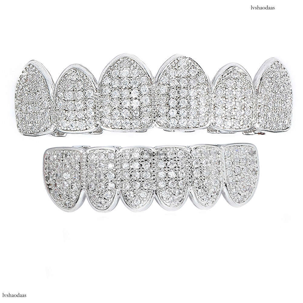 Iced Out VVS Moissanite Hip Hop Teeth Bracelet Vampire Fangs with Certificate