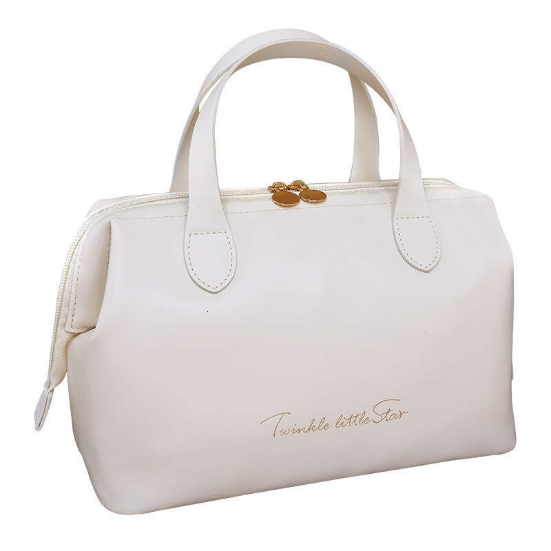 New French Style Handbag High Appearance Large Capacity High-end Makeup Portable PU Cosmetic Storage Bag