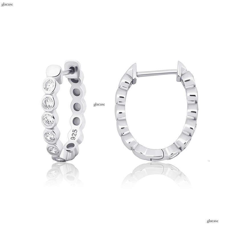 INS Hip-Hop Sier Oval Bubble Zircon Earrings for Women, Unique Fashion Simple Ear Accessories