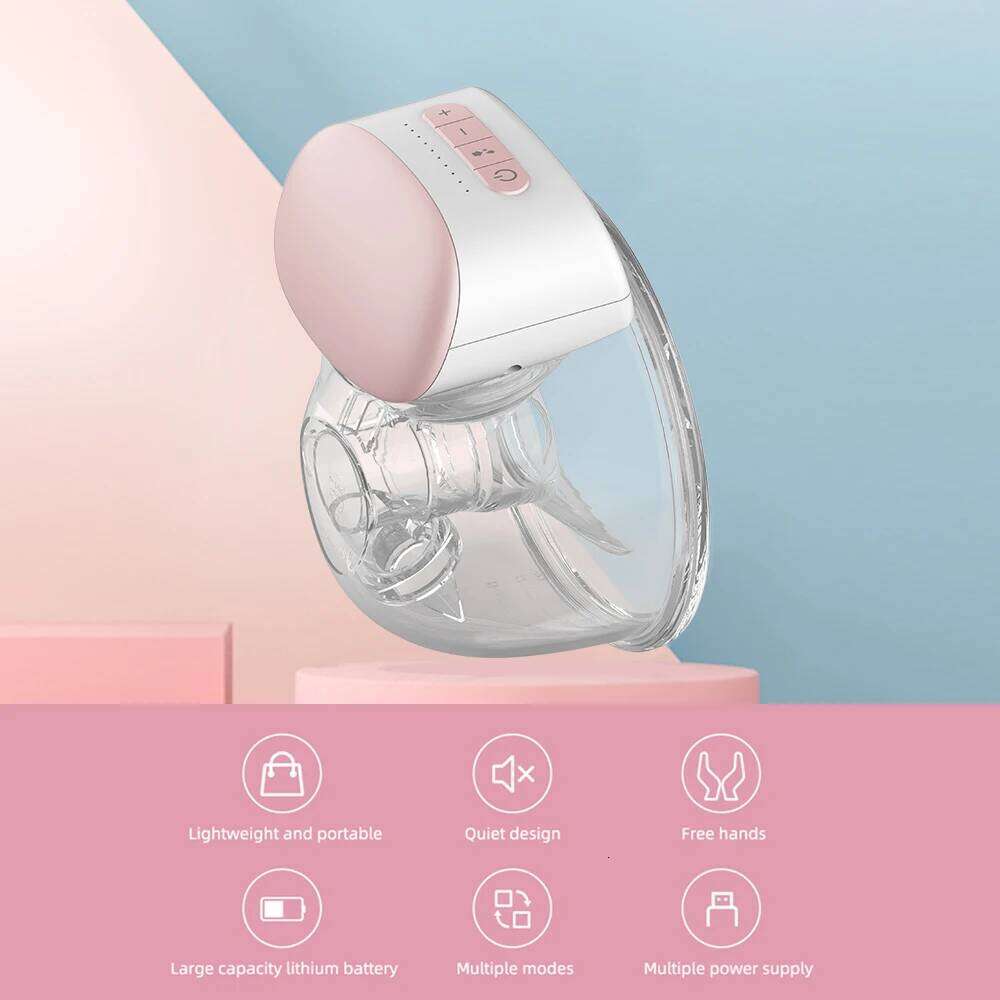 Homesen Breast Pump Hands Electric Single Portable Wearable Cup 8Oz/ 240Ml Bpa Free 3 Modes 10 Suction Levels Comf