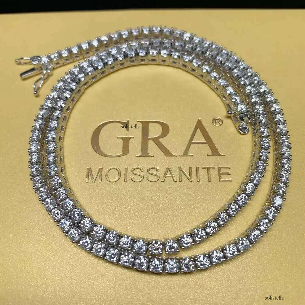 S Hip Hop Sterling Sier Iced Out Jewelry Dia Chain MOISSANITE Necklace
