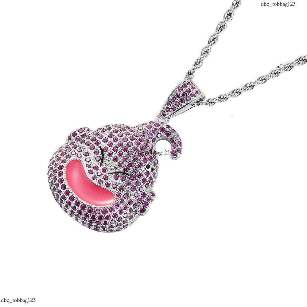 Dragon Ball Fat Buu Main Character Avatar Pendant Trendy Full Moissanite chain Colorful Necklace Hip-Hop Accessories