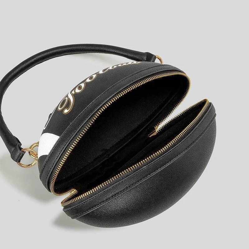 Creative Rugby Design Women Handbags Funny American Football Shoulder Crossbody Bags Pu Leather Cute Oval Small Tote Bag