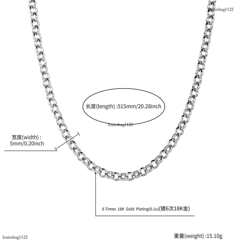 Sterling Silver O-Shaped Cross 5MM Interlocking Wide Men's Punk Style Necklace Bracelet Chain