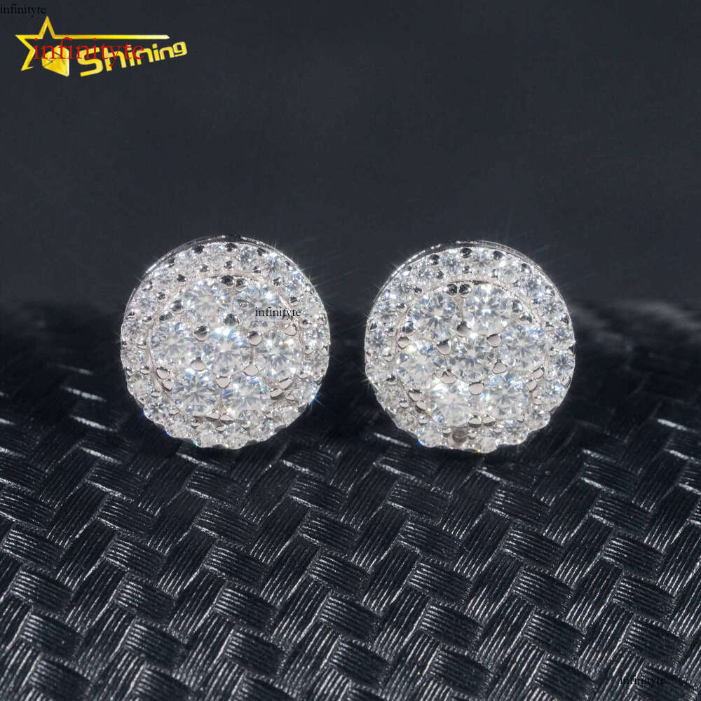 Gra Certificate Pass Dia Tester Iced Out Hip Hop Jewelry Popular Sterling Sier VVS Moissanite Stud Earrings