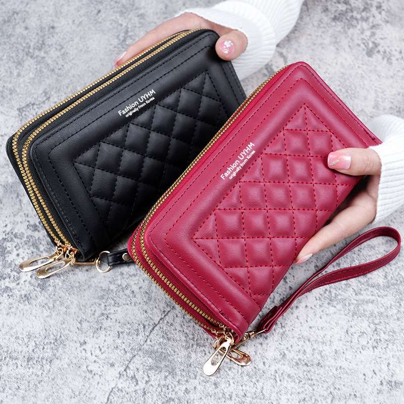 Wallet For Women 2025 New Long Style Ladies Handheld Luxury Bag Korean Version Casual Phone Bag Double Zipper Large Capacity Card Holder