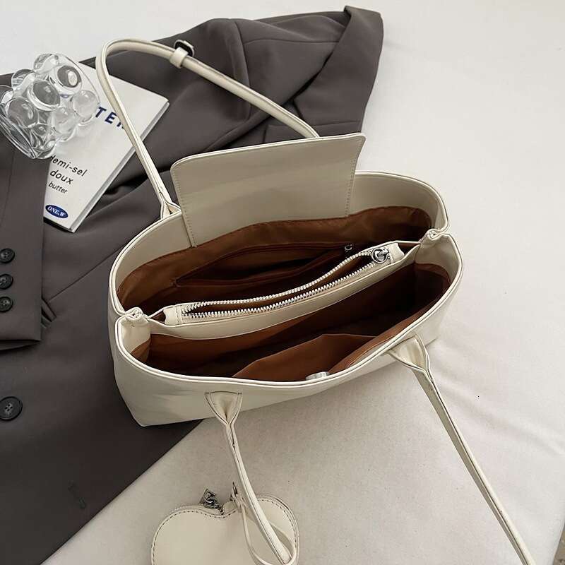 Tote for Women, Handbag with High-end Feel, Large Capacity, Solid Color, Simple Underarm Bag, Small Square Bag