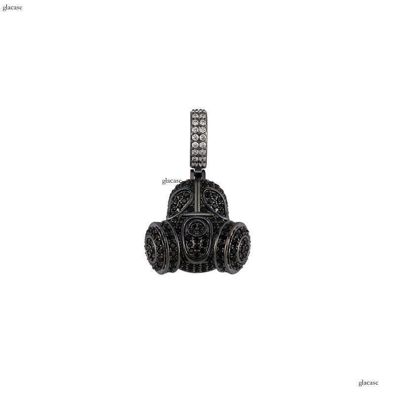 Gas Mask Full Moissanite chain Pendant Necklace Jewelry Niche Hip-Hop Street Sweatshirt Chain Unisex Fashion Accessories