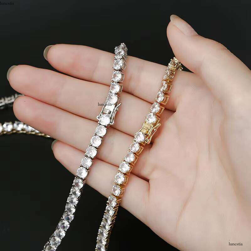Gold Plated Hip Hop Dia CZ Cubic Zirconia Women Tennis Bracelets