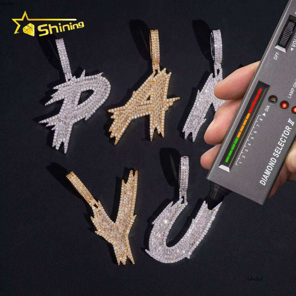 New Design Passes Tester Sier Ice Letter Hip-Hop Men's Silicone Pendant
