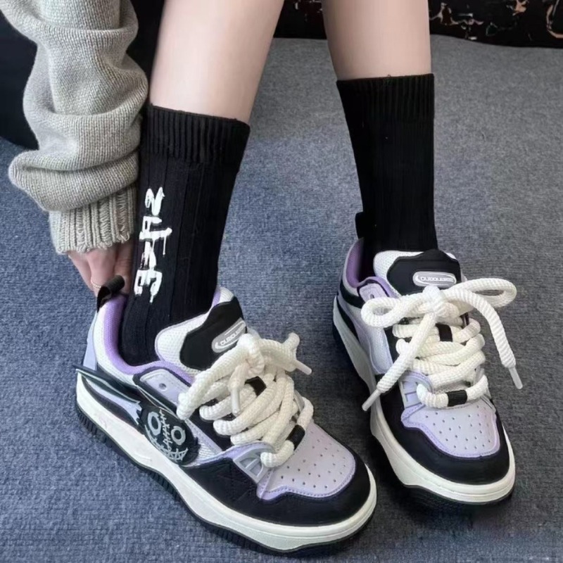 Autumn Fashion Women Sneakers Cute Rabbit Patchwork Breathable Platform Shoes Designer Black Purple Ladies Footwear women shoes Breathable Jogging Sne