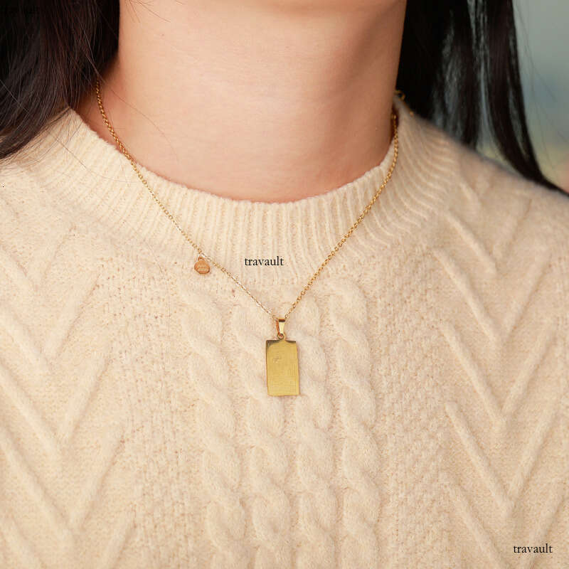 Ins Twee Constellations Double-Sided Pendant Personality Clavicle Necklace Jewelry Hip-Hop