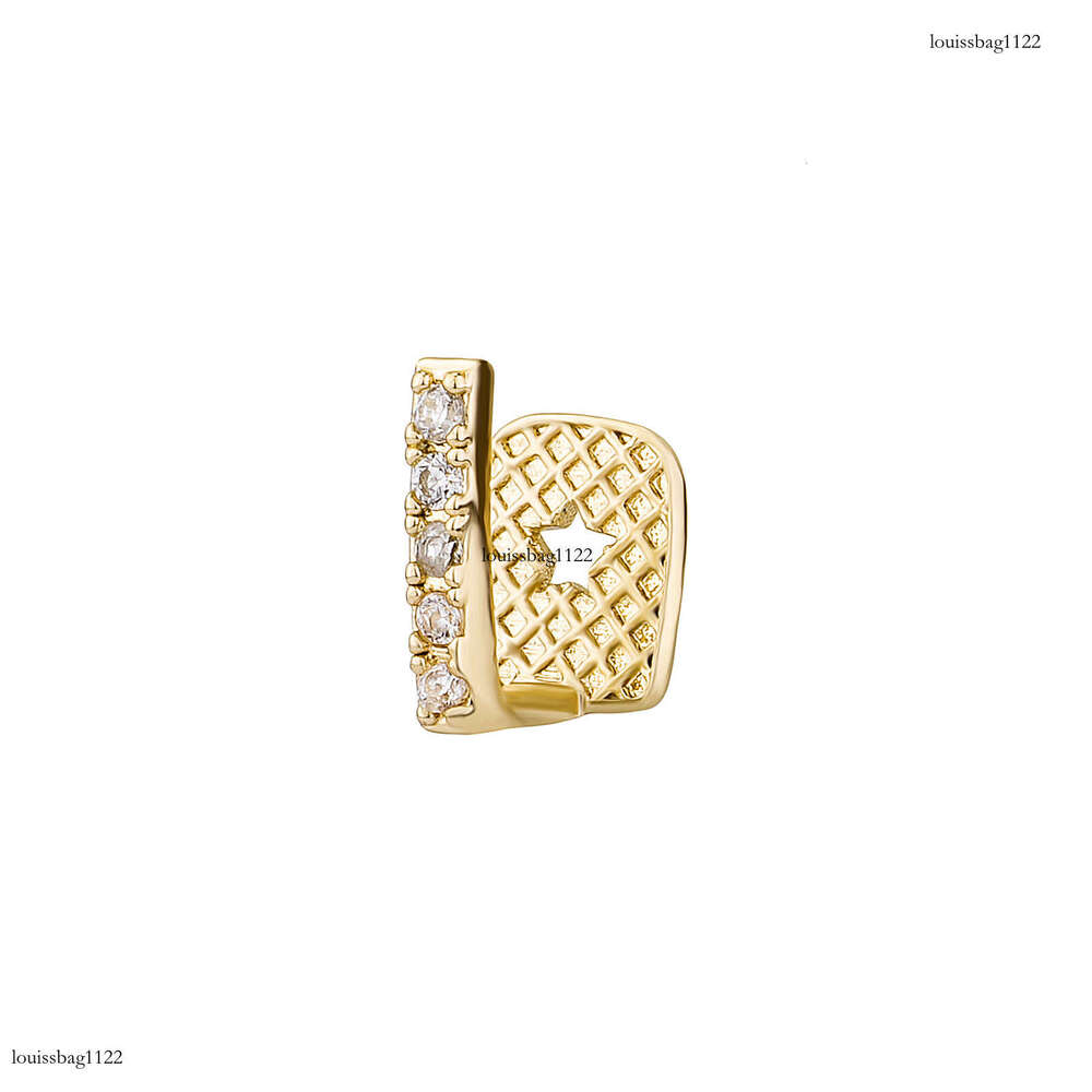 Trendy Classic Grillz Zircon Bracelet Micro Pave Vertical Bar Single Gold Tooth Daily Personality Jewelry