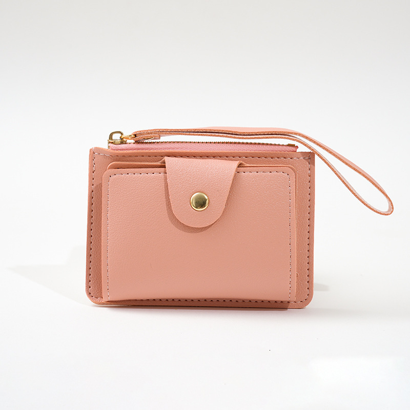 2025 New Women's Wallet Multi-card Slot Coin Purse Portable Wrist Luxury Bag Strap Ins Korean Version Student Small Wallet Money Clip