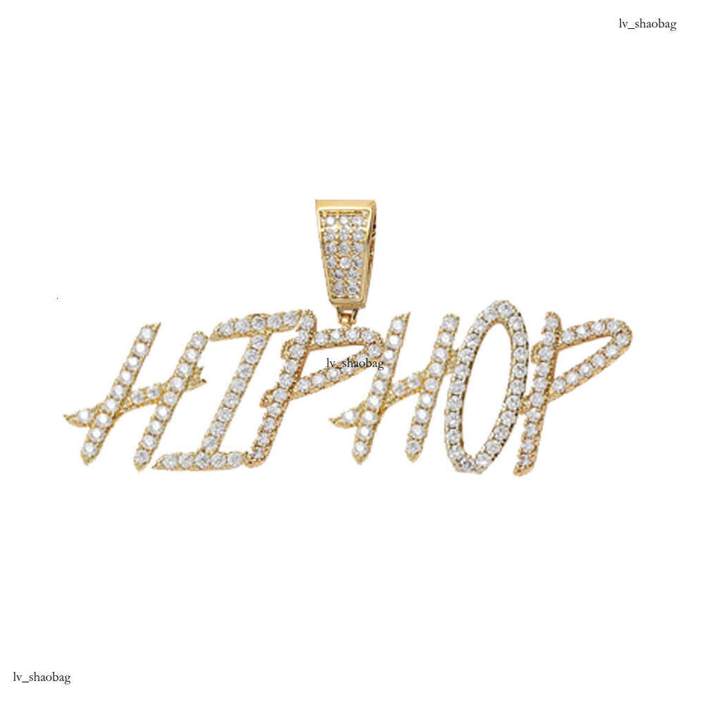 for Men Cursive Letter Pendant 26 English Letters Hip Hop Necklace DIY Splicing Set