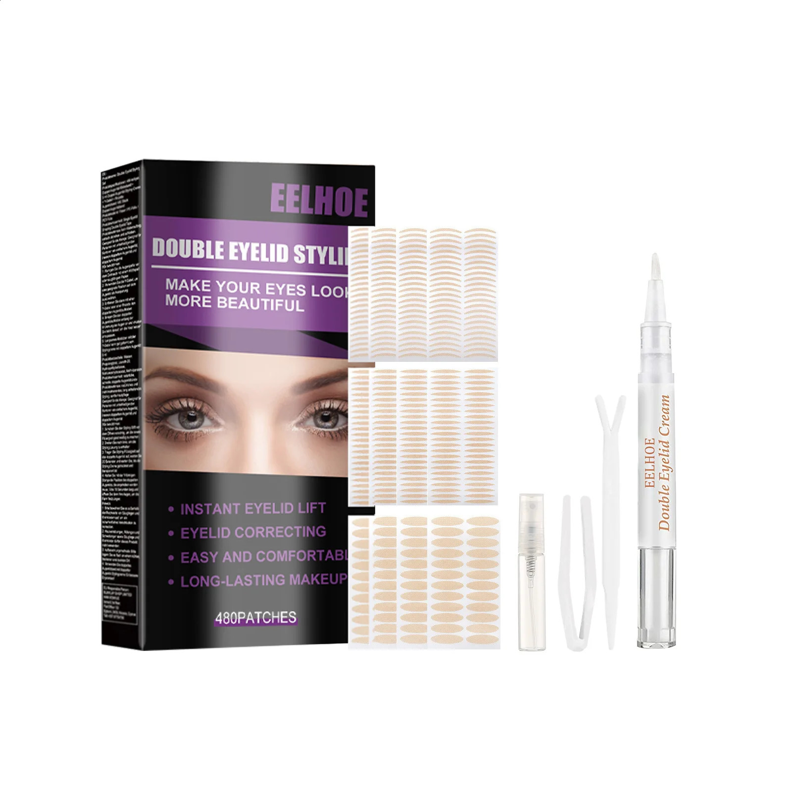 EELHOE Double Eyelid Tape Invisible Long Lasting Double-Fold Self-Adhesive Waterproof Eyelid Tape Double Sided Eye Makeup Tools 250807
