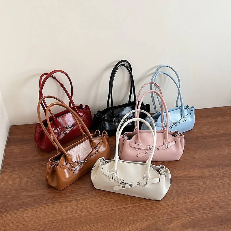 LEFTSIDE Design PU Leather Small Underarm Bags For Women 2025 Trend Female Brand Shoulder Tote Bag Handbags And Purses