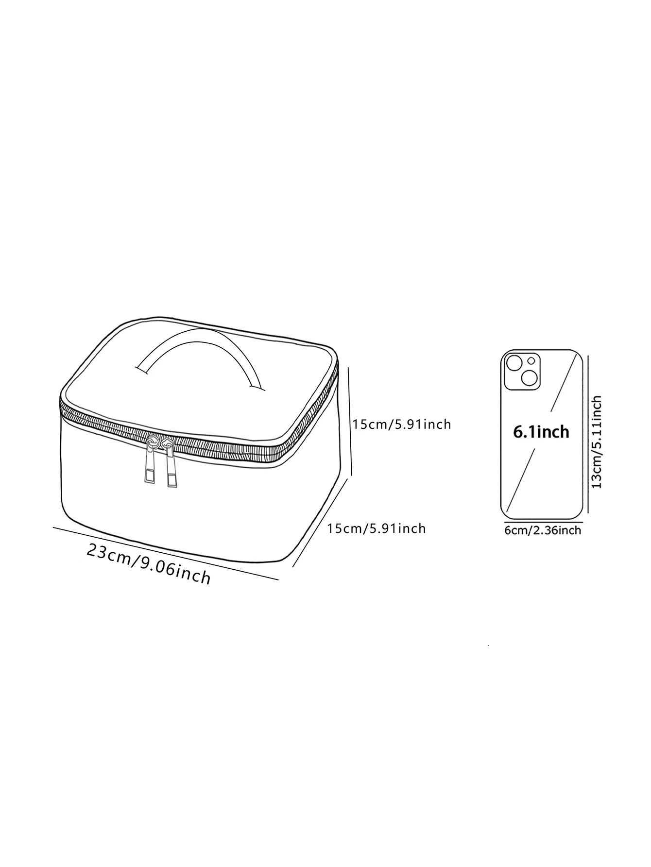 1pcPortable travel cosmetics with small yellow flower patterns large capacity travel storage bag cute and stylish makeup bag Y2508091