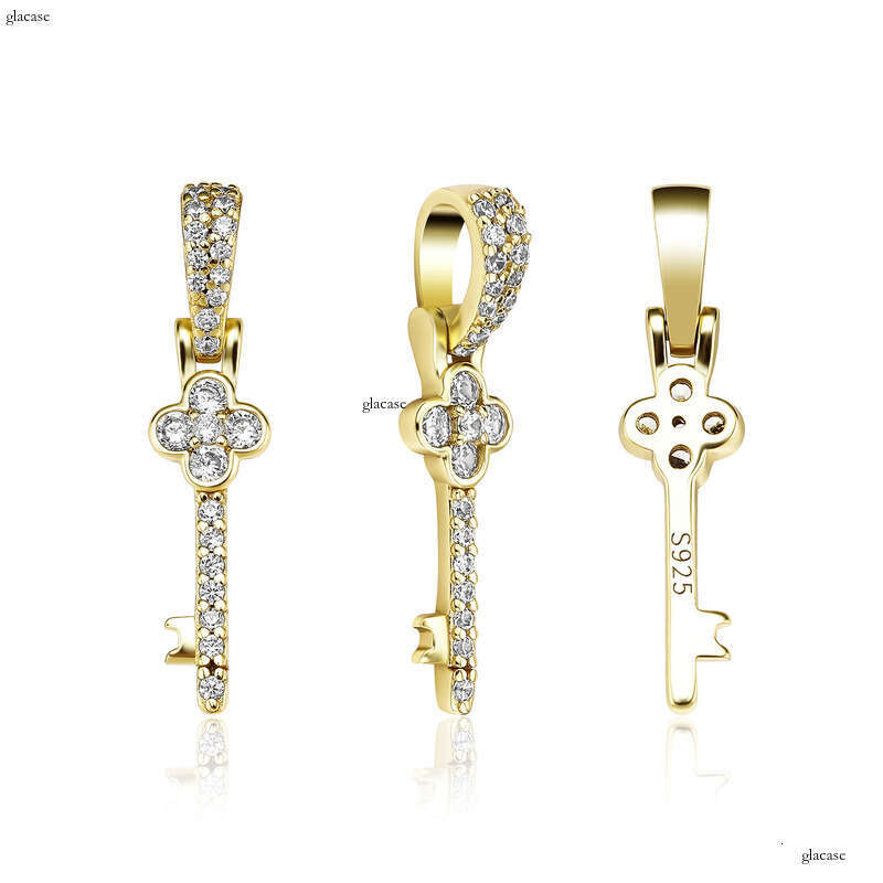 INS Style Personality Iced Out VVS Moissanite chain Key Pendant Hip-Hop Necklace