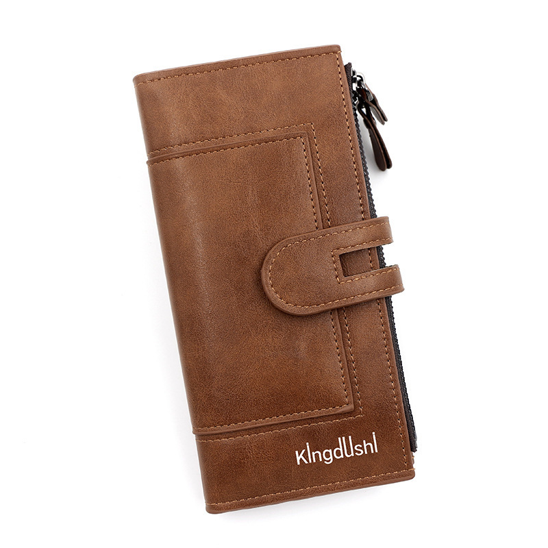 New Korean Style Women's Long Wallet Zipper Buckle PU Large Luxury Bag Capacity Multi-card Slot Coin Purse Clutch Wholesale