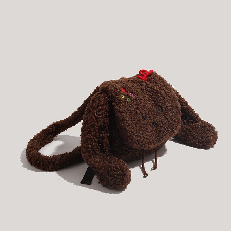 Plush Puppy for Women, Niche Cartoon Fashion Cute Student Backpack ddmymoon