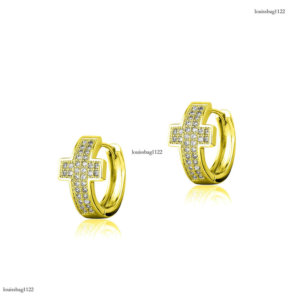Korean Style Fashion Cross Personality Hip Hop Ear Cuffs Studs Trendy Earrings