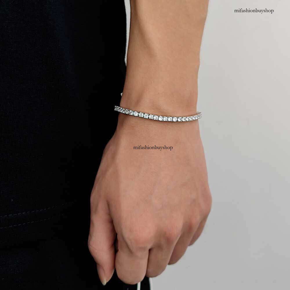Hip Hop Tennis Chain Zircon Trendy Brand Personality Men's Full Dia Bracelet Jewelry