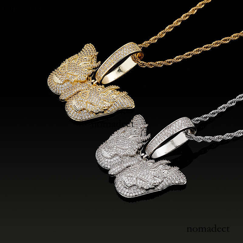 Men's Hip Hop Butterfly Necklace Personality Pendant Jewelry