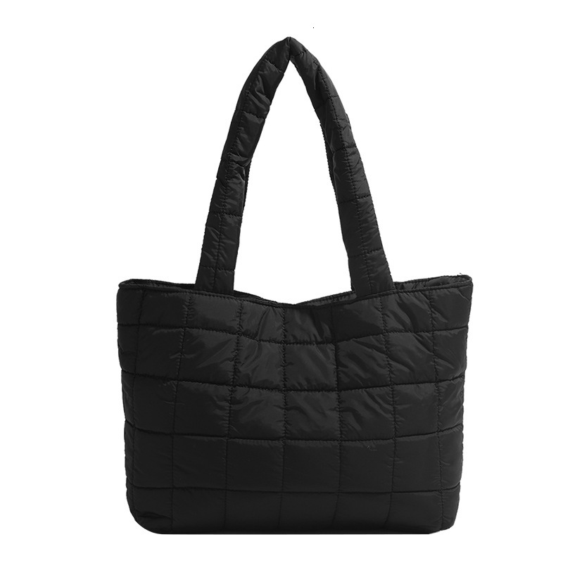 2025 Spring New Fashion Pleated Cotton Jacket Single Shoulder Large Capacity Quilted Handbag ddmymoon
