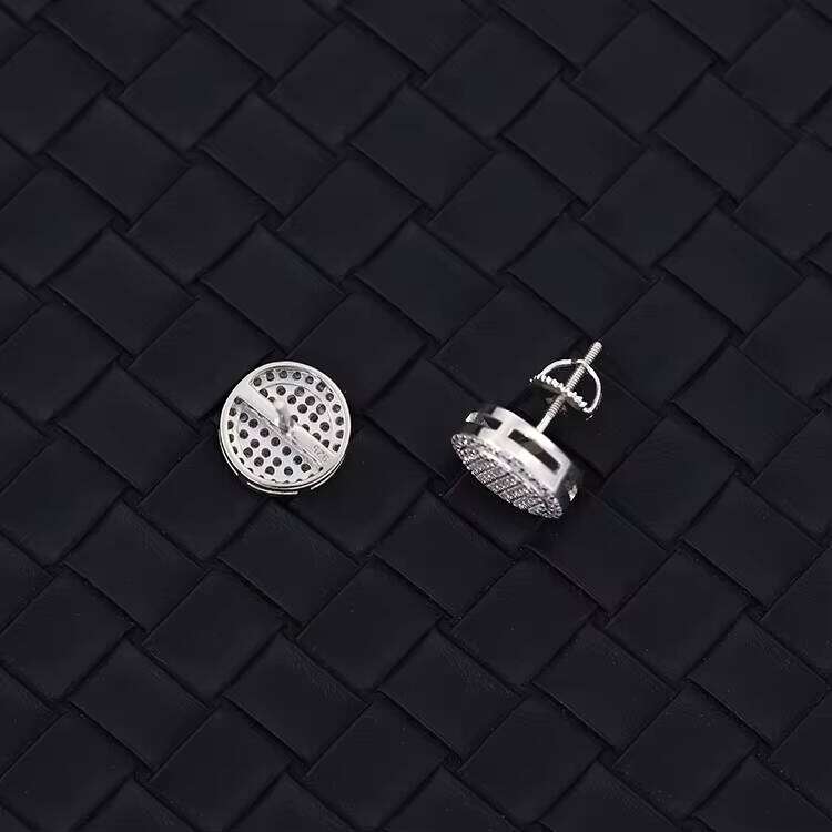 Pass Tester 11 mm Wide Hip Hop Earring Jewelry Classic Sterling Sier Vvs Dia D Moissanite Stud Earrings