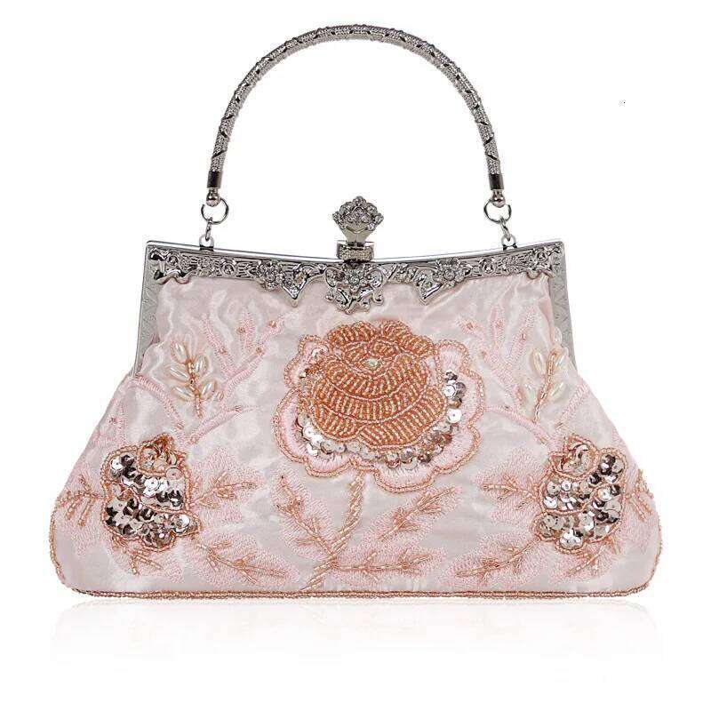 Bead Embroidery Women Evening Dias Shell Lady Small Day Clutches Party Dinner Bag Wedding Bridal Pearl Handbags Purse
