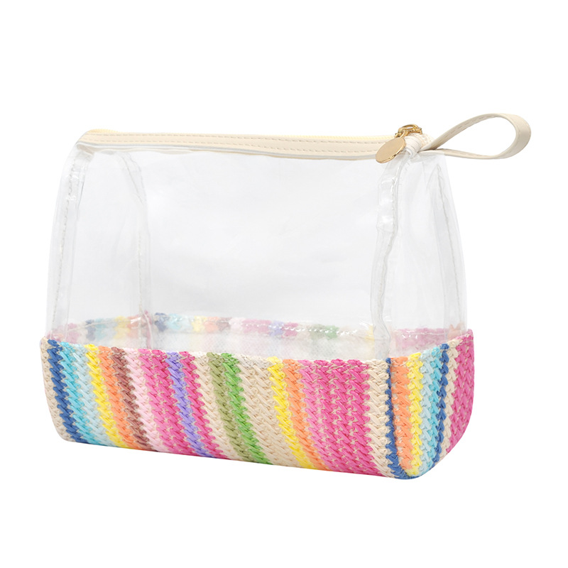 GY15 Handy Handy Clear Wicker Basker Makeup Solder - Case de beauté réutilisable légère